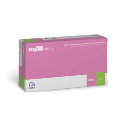 Rękawice Nitrylowe Różowe EasyCare 100 szt.